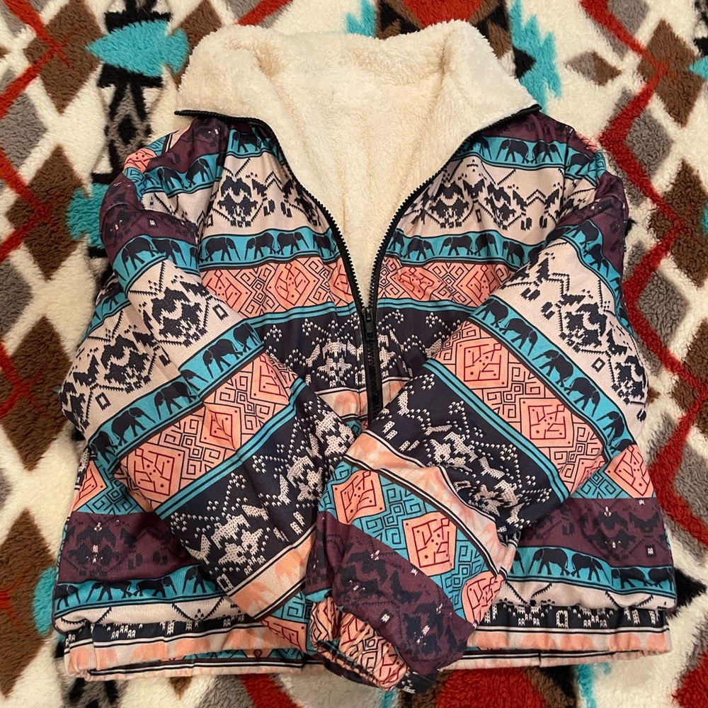 Fluffy western jacket